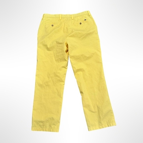 Nautica Classic Fit Deck Pant Chino Yellow Cotton Casual Straight Men's 34x30 - Picture 2 of 9